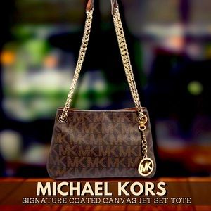 Michael Kors Signature Jet Set Chain Shoulder Tote
